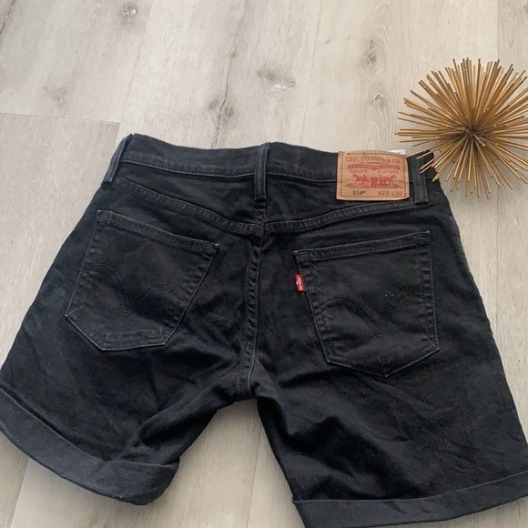 Womens Repurposed‎ 514 Levis shorts black summer beach travel size 29 - Picture 9 of 10